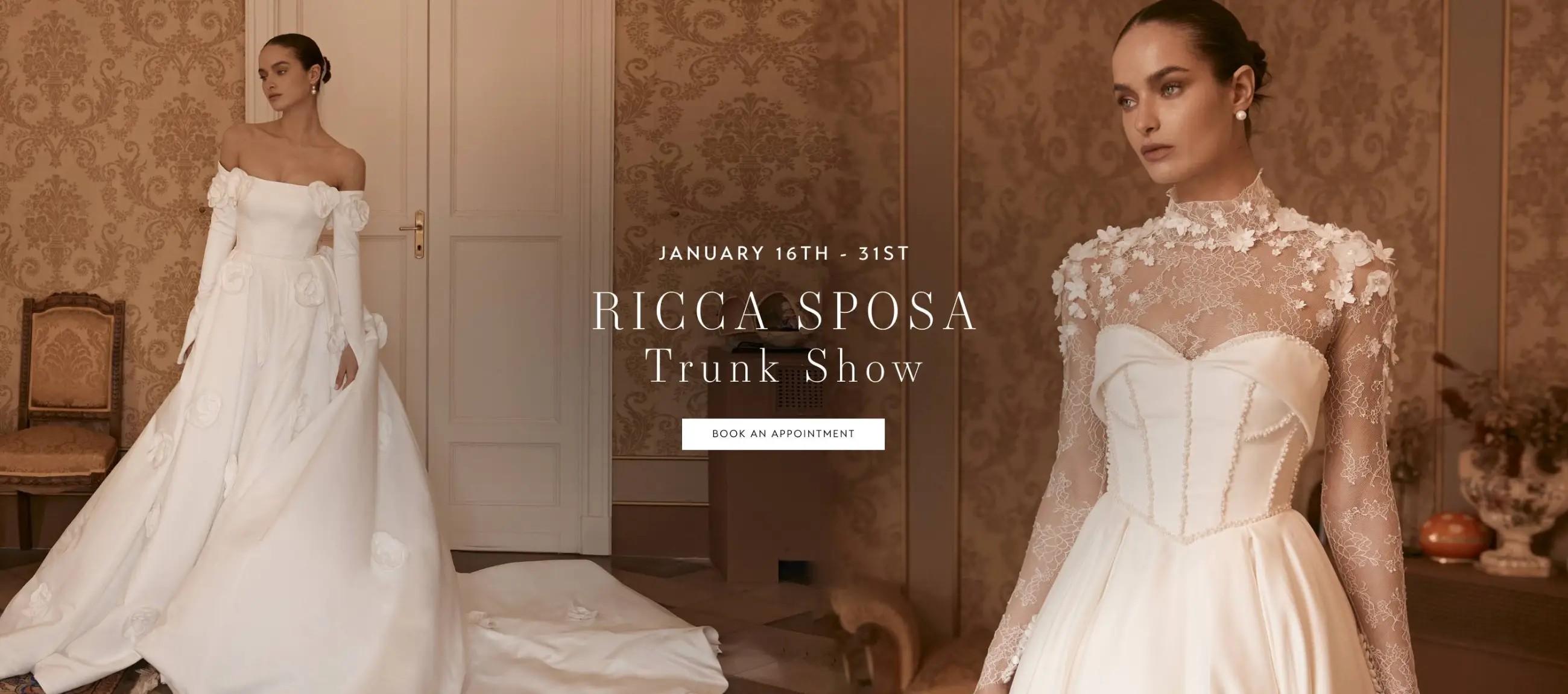 Ricca Sposa trunk show at Yris bridal Studio