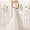 Classic gown with fitted bodice and full train from Rosa Clara