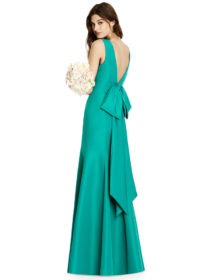 Full length strapless crepe dress w/ sweetheart neckline and trumpet skirt DRESS OPTIONS: Solid