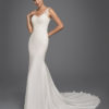 Mermaid-style beaded lace and chiffon wedding dress with tattoo-effect back.