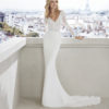 Bridal Gown - Exquisite lace sleeves with low cut back