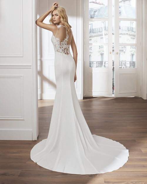 Bridal Gown - Sleeveless with exquisite lace detailed back.