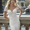 Bridal Gown - Cap-sleeve mermaid style with exquisite lace detail and low back