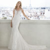 Bridal Gown - Cap-sleeve, mermaid style with exquisite lace detail and low back