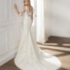 Bridal Gown - Lace capped shoulder with sheer lace sleeves