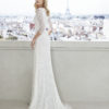 Wedding Gown - 3/4 sleeve, Front slit, elegant and contemporary.