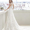 Wedding Gown - Sleeveless, low, lace covered back