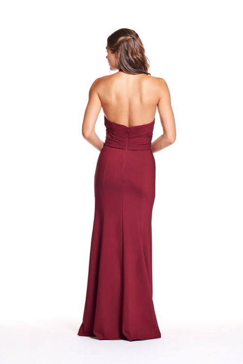 STYLE: 1906 Draped empire waist halter dress with A-line skirt. *Available in Maternity