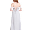 Off the shoulder criss-cross ruffle bodice with lace-up back and A-line skirt. *Available in Juniors