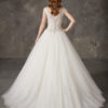 Romantic Wedding dress. Princess corset effect.