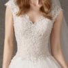 Romantic Wedding dress. Princess corset effect.