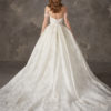 Romantic wedding dress, mermaid lace with a detachable overlay skirt